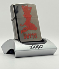 GENUINE Zippo Lighter PLAYBOY HOTTIE DEVIL Black Ice NEW IN BOX FAST POST