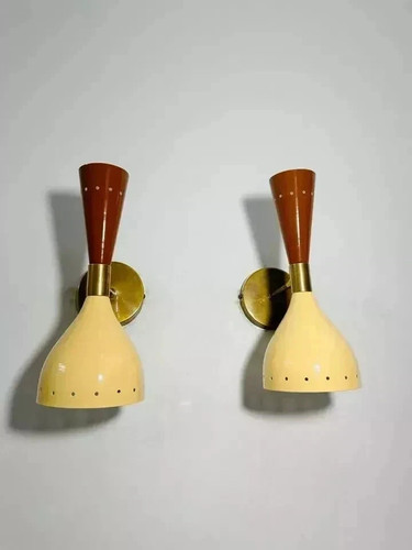 Italian mid century brass wall - mid,