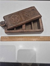 Vintage wooden India  spice box - handmade 