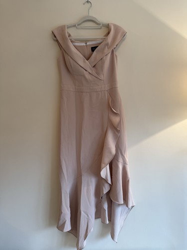 Xscape beige maxi dress size - beige,