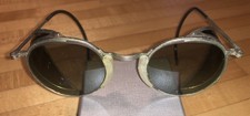VTG CESCO 22 Chicago Eye Shield Safety Glasses WELDING Green Side Wire Rim