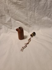 Brown Jug With Cork And 5 Frozen Charlotte Type Dolls Inside 3"