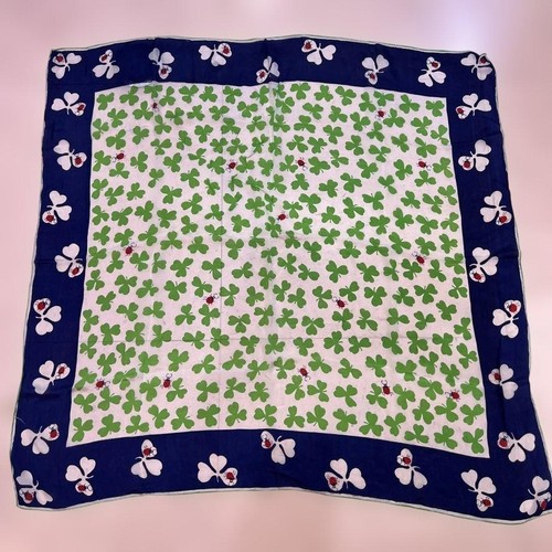Clover ladybug print - , silk