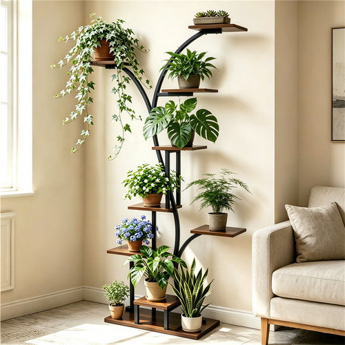 Industrial metal plant stand - metal,