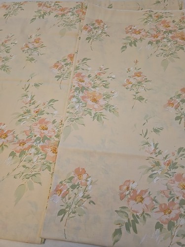 Vintage floral curtains - vintage,