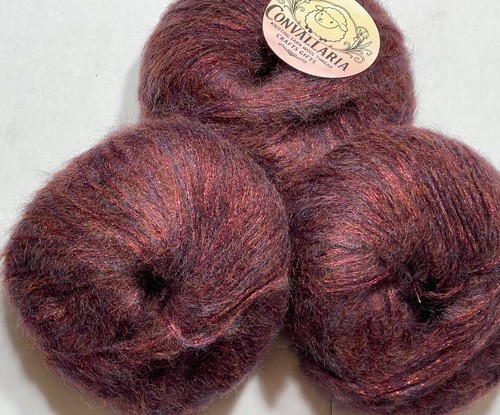 Copper glitter mohair yarn - glitter,