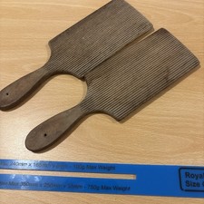 Vintage Wooden Butter Pats Mould Pair 