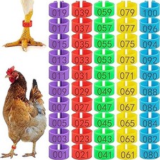 100PCS 16/20mm Bird Poultry Leg Rings Identification Band Chicken Tags Clip Ring