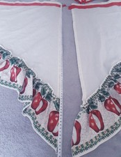 Vintage '80s Apple Kitchen Curtain Set – 3 Piece – Retro Country Style.from USA