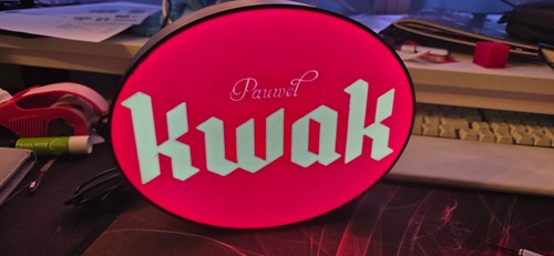 Kwak beer led lightbox sign - beer,