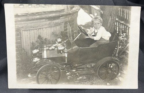 Peddle car rppc photo postcard - peddle,