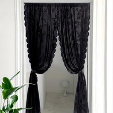 Home Decoration Room Door Window Drape Shade Embroidery Floral Lace Clear﻿ UK