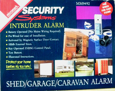 NEW EASY FIT MICROMARK  INTRUDER ALARM -SHED-GARAGE-CARAVAN + WARNING DECALS