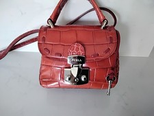 Furla leather small bag, red