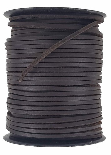 Dark brown leather cord - dark,