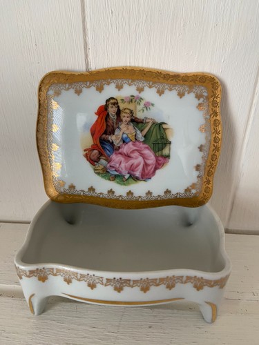 Limoges france white trinket - white,