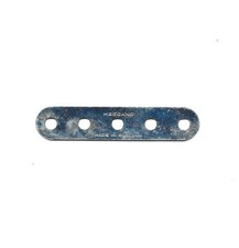 6 Meccano 5 Hole Strips Zinc Plated