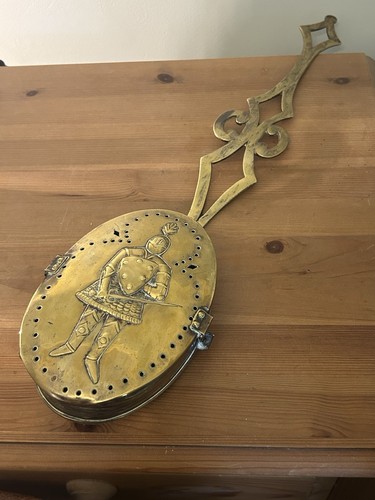 Antique brass chestnut roaster - brass,