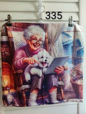 White Poodle & Lady Soft Peachy Feel Cushion Cover 45x45cm