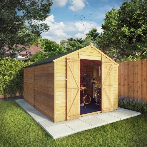12x8 wood garden shed - garden, overlap