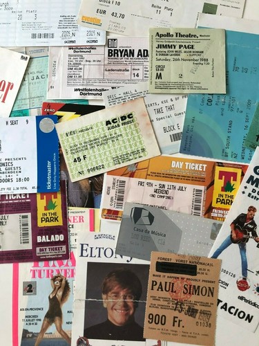 Collectors ticket stubs from - collectors,