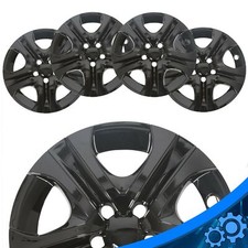4 Black 17" Hub Caps Full Rim