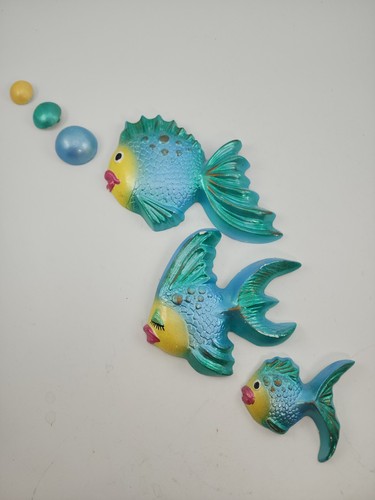 Vintage mcm fish 3 bubbles - 3,
