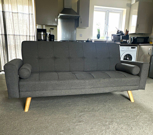 Grey linen fabric convertible - linen,