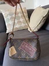 LOUIS VUITTON Monogram Label Mini Pochette Accessoires Pouch M63798 Auth 113703