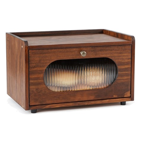 Wooden bread bin - bin, acrylic