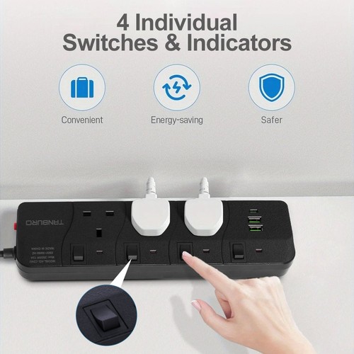 Extension lead power strip - 3m,