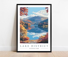 Lake district travel poster - travel,