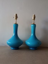 Pair Vintage 1960s Turquoise