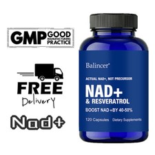 NAD+ Supplement - Anti-Aging,Focus / Nicotinami Resveratrol 30 To 120 Capsules