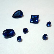 Lab created blue sapphire - created,