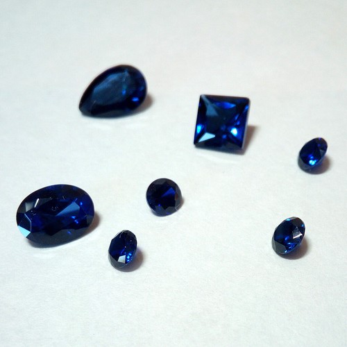 Lab created blue sapphire 34 - created, #34