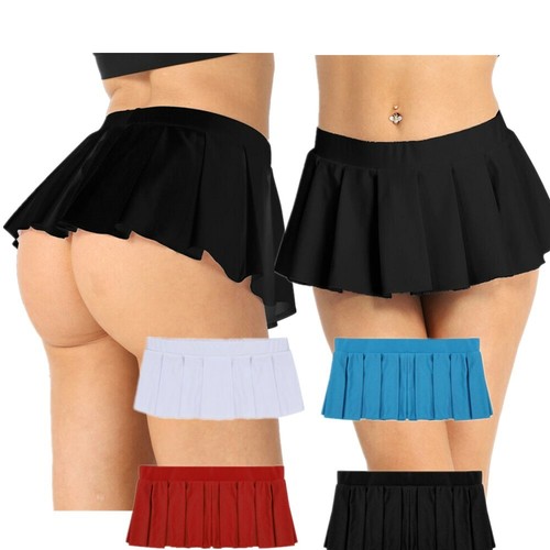 Sexy womens girls pleated - pleated, mini
