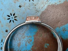 Vintage Lucas 5.5 Headlight Chrome Rim With Lucas Logo Nice Lot