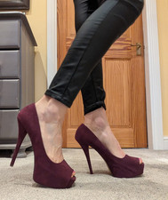Zara Aubergine Suede Stiletto