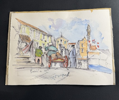 Original signed watercolour - original,