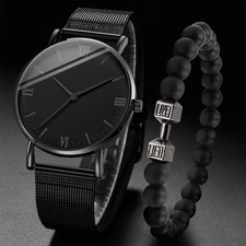 Men's Fashion Black Steel Mesh
