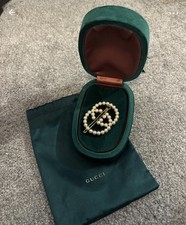 Gucci Hair Clip Pearl and Gold