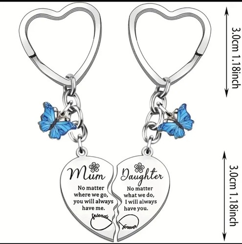 Mum and daughter keyring - and,