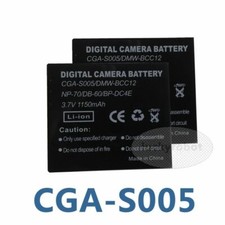2 pack CGA-S005E Battery for Panasonic  Lumix DMC-FX01 FX8 DMC-LX1 LX2 LX3 LX9