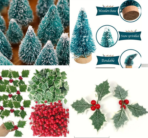 10x miniature christmas tree - 10x,