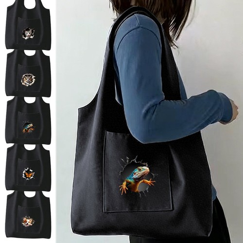 Canvas bag creature - hole, art