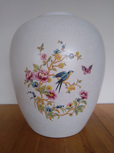 Poole pottery vase iridescent - pottery,