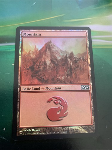 Mtg mountain 243 foil magic - foil,