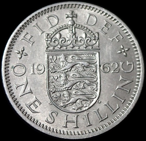 One shilling 1962 elizabeth - one,