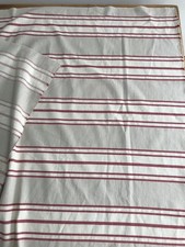 Red Ticking Stripe Linen x 1m